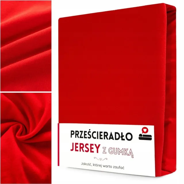 LOZKOHOLICY.PL Jersey Hoeslaken 80x180cm Gaja - Zacht & Geschikt Katoen rood