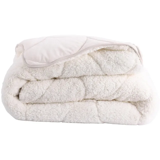 Slaaptextiel SlaapLuxe Dekbed Zonder Overtrek Parelmoer Wit - Velvet & Teddy 2-in-1 - All Year Comfort-1-persoons (140x220 cm)