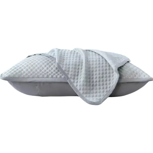 rimmo Zomer Koel Kussenhoes – Effen Kleur, IJsbonen Kussenhoes, Koelend Gevoel, Airconditioning Kussenhoes, Wasbaar (Zonder Kussen), Slaapkamer Kussenhoes 48x74cm - Grijs