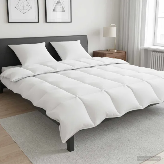 vidaXL Dekbed 260 x 220 cm Winter 350 gsm Polyester en bamboevezel Wit