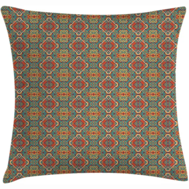 ABAKUHAUS Kussenhoes Turkoois – 2-zijde bedrukt, 50x50 cm, Ethnisch patroon Türkis