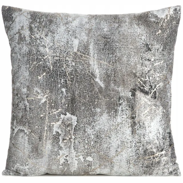 Ester Bruine Kussenhoes Ester 45x45 cm - Zacht Fluweel met Metallic Print