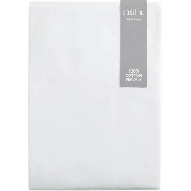 Casilin Hoeslaken- 100% Katoen Perkal - Hotel kwaliteit - Wit - 90x220 cm