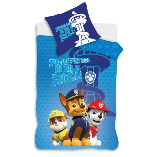 PAW Patrol peuterdekbedovertrek blauw 100 x 135 cm - 40 x 60 cm Katoen