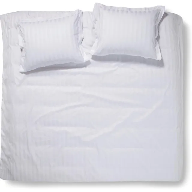 Damai Linea - Dekbedovertrek - Lits-jumeaux - 240 x 200/220 cm - Wit + 2 kussenslopen 60x70