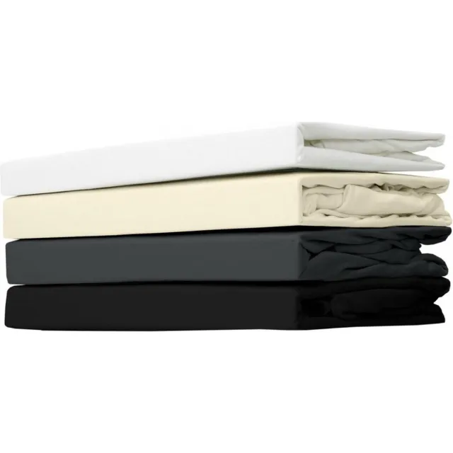 MatrasDirect Hoeslaken Jersey Katoen - Splittopdekmatras Zwart - 140x200 - 100% Katoen - Oeko-Tex gecertificeerd