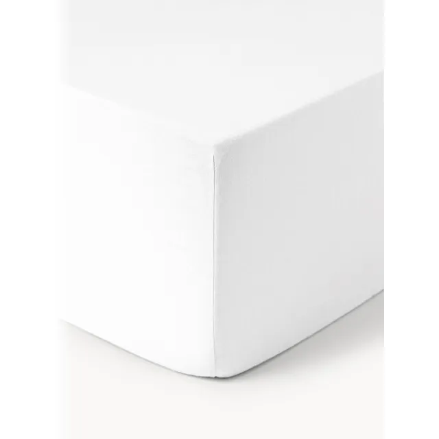 Westwing Collection Boxspring hoeslaken Airy, gewassen linnen Wit