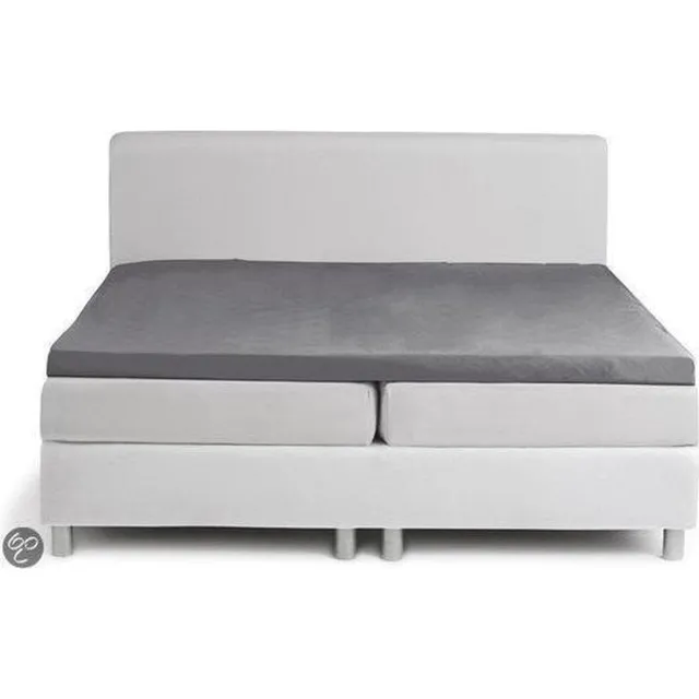 Damai Topcover katoen 90 x 210 (96) antracite Standaard (tot 8 cm) Nightkiss Grijs