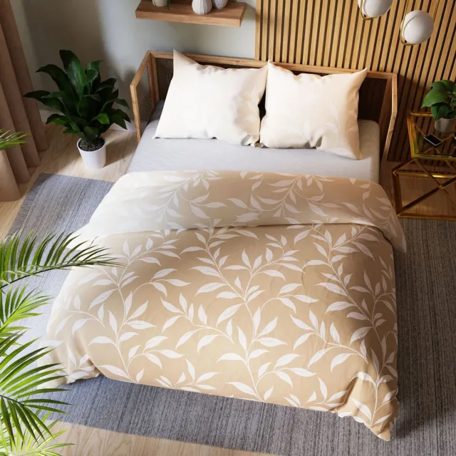 Markizeta IRMA - Satijnen Katoenen Dekbedovertrek - Beige Rosettenontwerp Beige;Krem