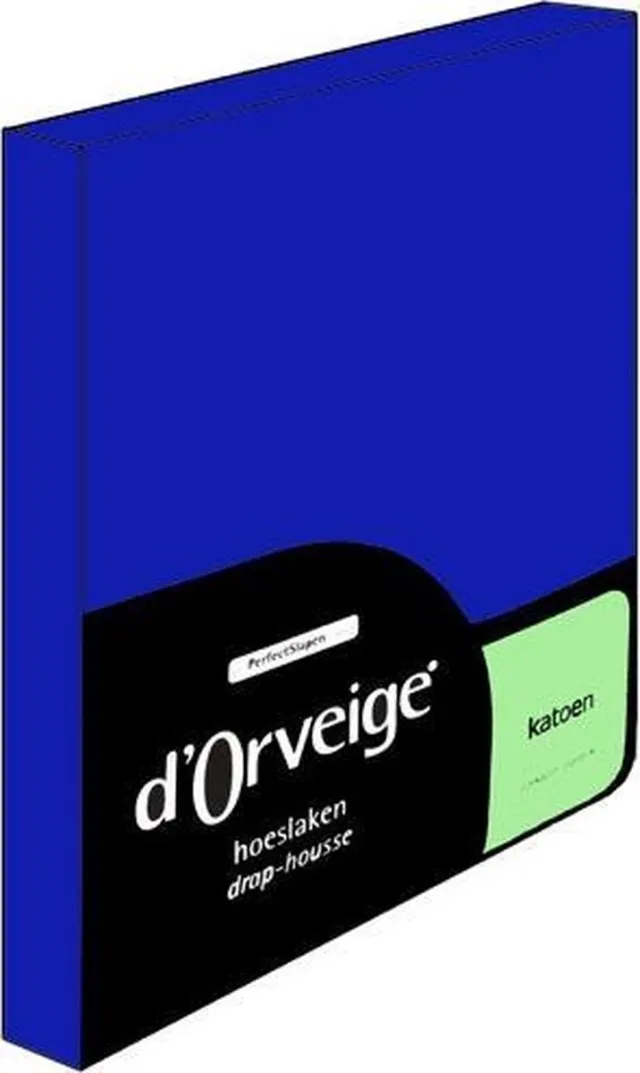 D'Orveige Hoeslaken Katoen - Eenpersoons - 90x220 cm - Donker Blauw Donkerblauw