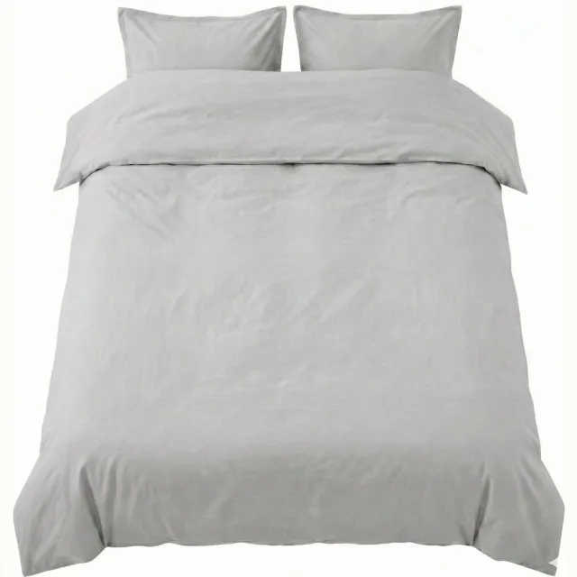 Tuur Dekbedovertrek 240x220 cm - Percale Biokatoen GOTS - Grijs