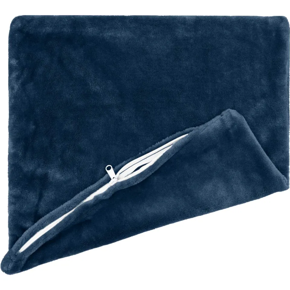 vidaXL Kussensloop 2 st HEERLEN Marineblauw 70 x 70 cm Flanel, foto 3