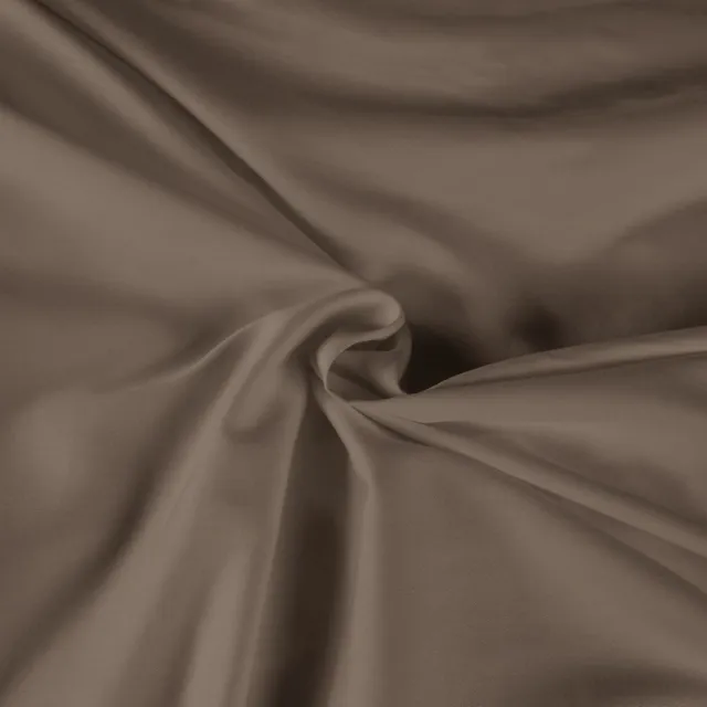 Darymex Katoen-Satijn Dekbedovertrek 160x200 cm - Sepia - 100% Natuurlijk Katoen - Glad & Effen - Met 2 Kussenslopen Bruin