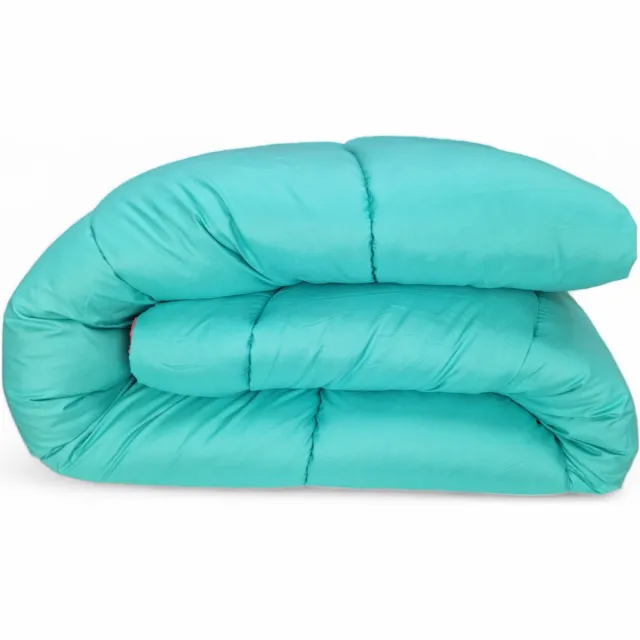 bedlin Dekbed bedrukt 240x220cm Effen Groen/Roos (dubbelzijdig bedrukt) Multicolor