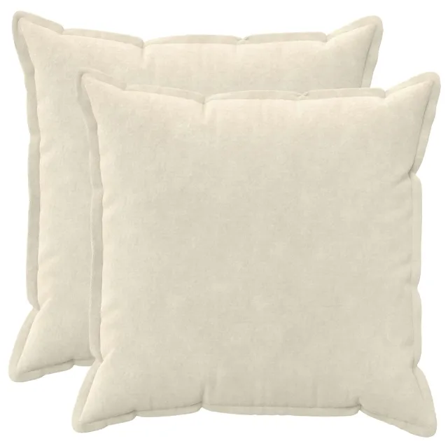 vidaXL Kussensloop 2 st HOUTEN Crèmekleurig 60 x 60 cm