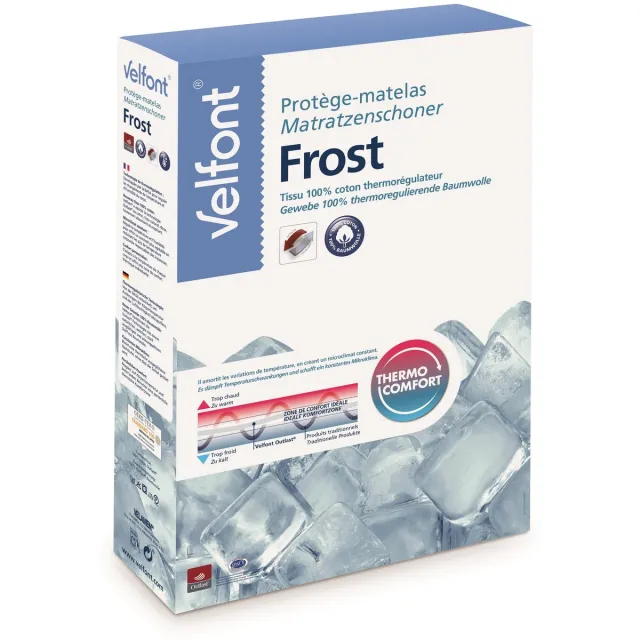 Velfont ThermoComfort Frost- verkoelende Matrasbeschermer - 140 x 200 cm wit