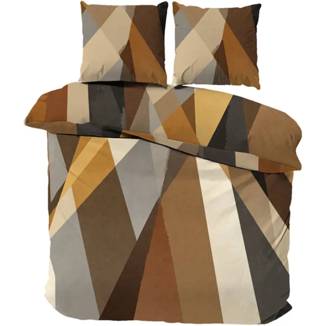 iSleep Dekbedovertrek Merel - Litsjumeaux - 240x200/220 cm - Bruin