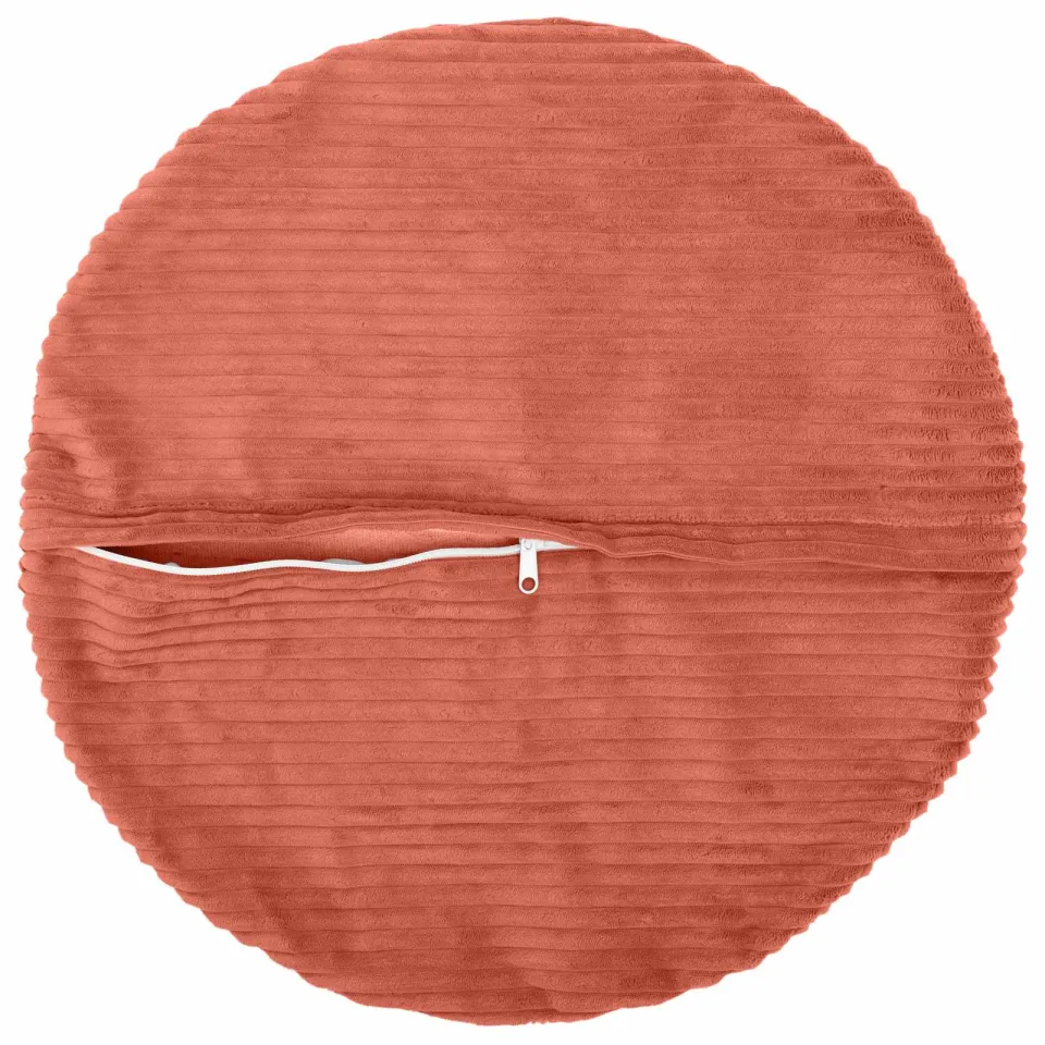 vidaXL Kussensloop 2 st HEERLEN Rood-oranje Dia. 60 cm corduroy, foto 4