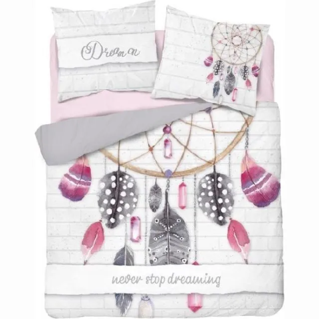 Sweet Home Dekbedovertrek Never stop dreaming 220x200 cm Roze