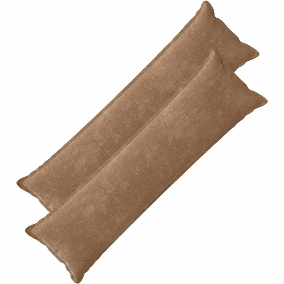 vidaXL Kussensloop 2 st HOUTEN Bruin 40 x 145 cm Chenille Stof, foto 3