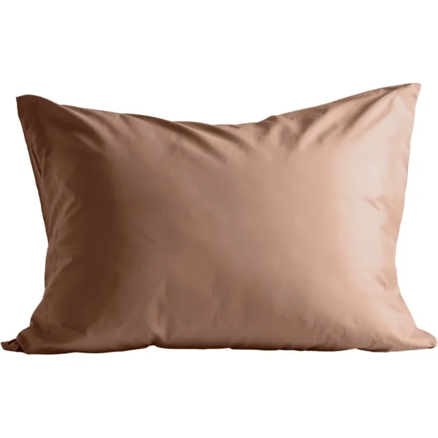 Zelesta Deluxe Uni Satijnkatoen Kussensloop Set van 2 - Aarderood 60x70cm