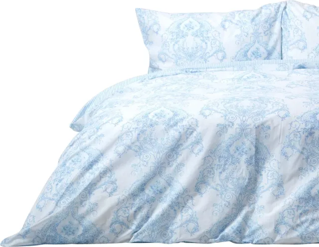 Homescapes Dekbedovertrekset met Toile De Jouy-patroon , blauw