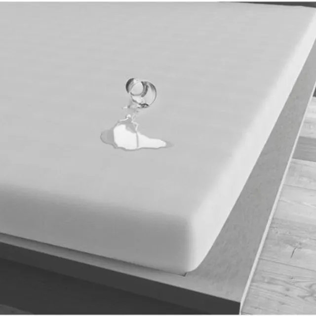 Second Skin Waterdichte Split-matrasbeschermer 160x200 1 split Second skin wit
