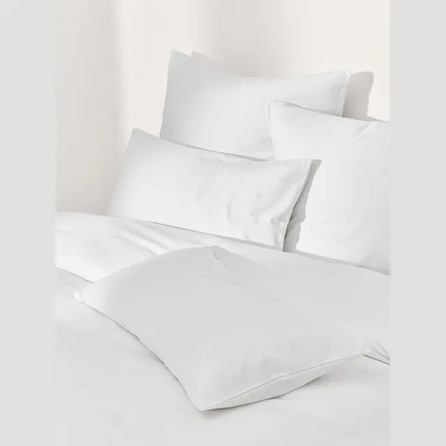 Westwing Collection Flanellen dekbedovertrek Biba Wit