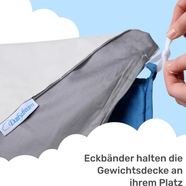 dailydream Hoes voor verzwaringsdeken – 135x200 cm – Wit – Katoen Weiß