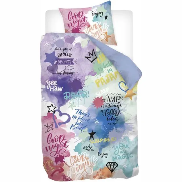 Snoozing Graffiti Dreams - Flanel - Dekbedovertrek - Junior - Multi