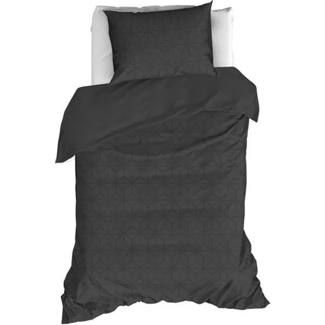De Witte Lietaer Skyscraper Dekbedovertrek - Eenpersoons - 140x200/220 cm - Ebony