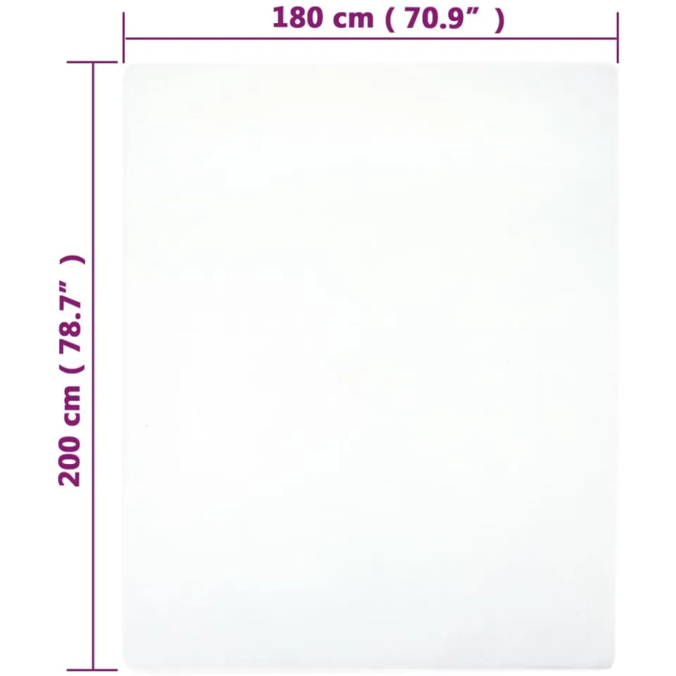 vidaXL Hoeslakens jersey 2 st 180x200 cm katoen wit, foto 3