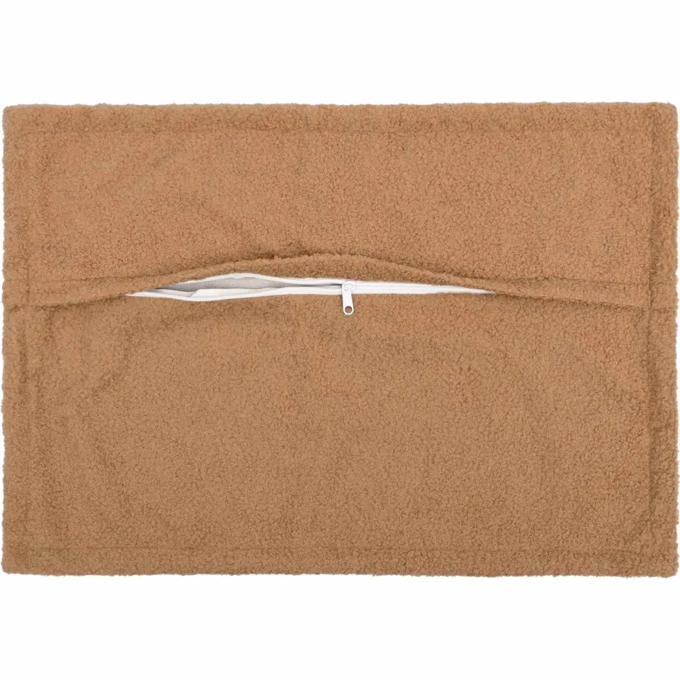 vidaXL Kussensloop 2 st HOUTEN Beige 50 x 75 cm Bouclé, foto 4