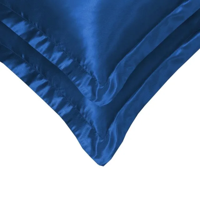 Beauty Silk Satijnen Kussenslopen Marineblauw - Glans Satijn - 60x70 cm - Set van 2