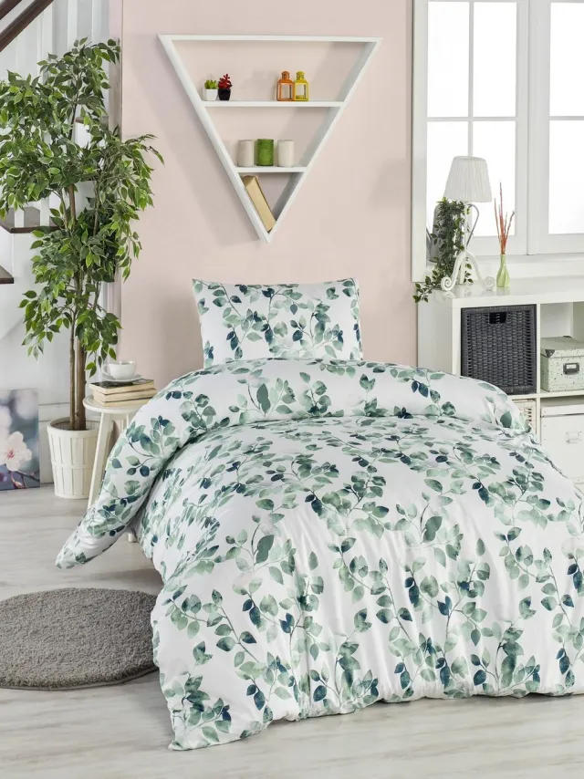 Asir dekbedovertrekset - Groen, wit en zwart GroenteWitZwart