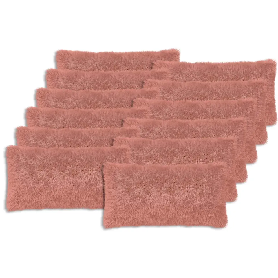 vidaXL Kussensloop 12 st HEERLEN Roze 40 x 80 cm PV Fleece, foto 3