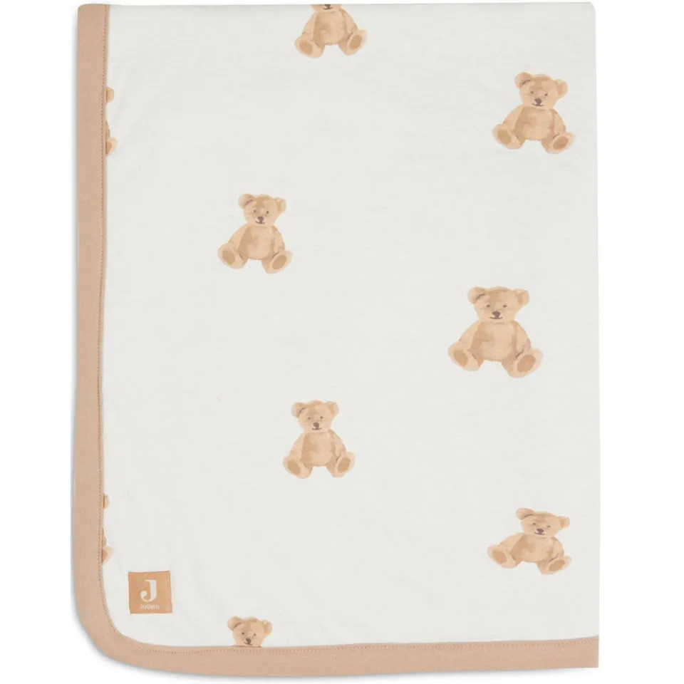 Jollein Teddy Bear gevoerde wiegdeken ecru, foto 3