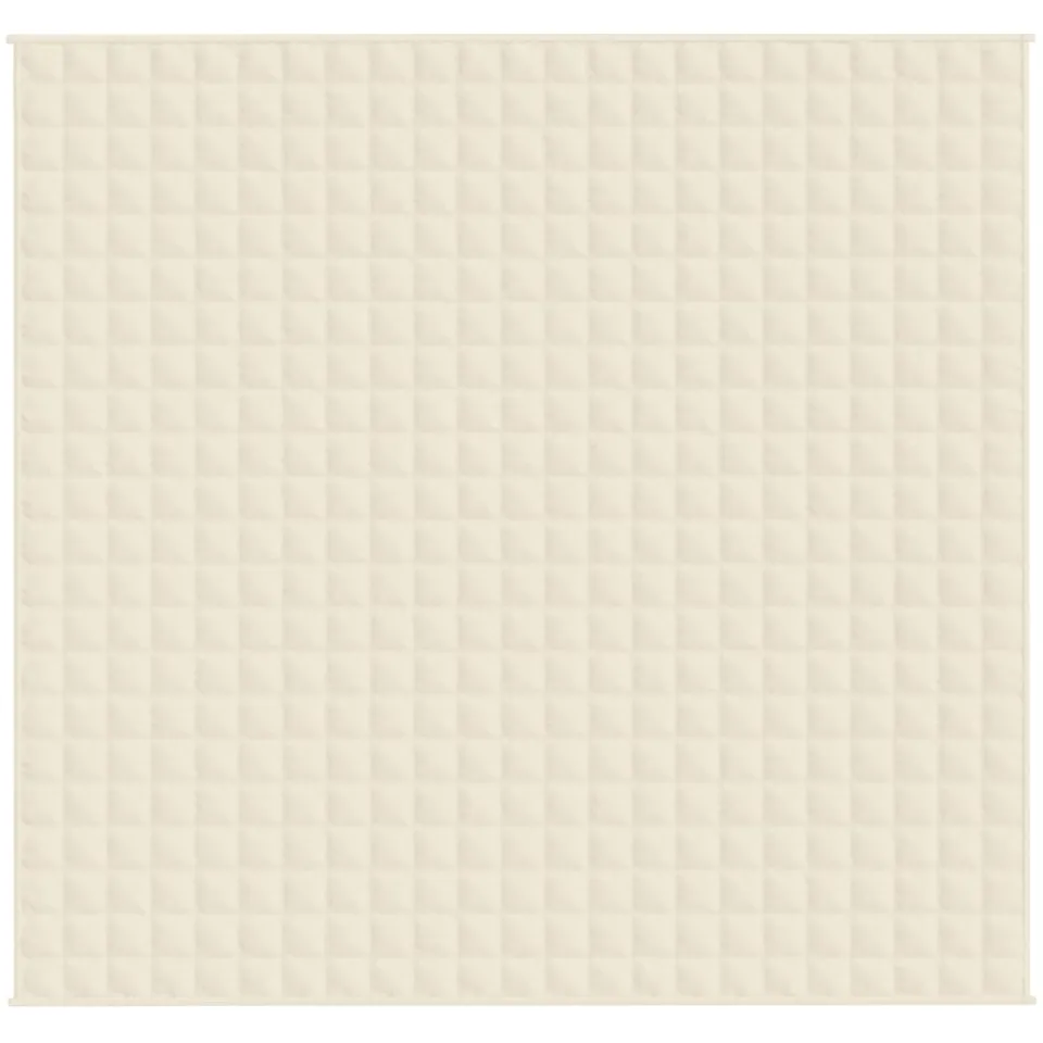 vidaXL Verzwaringsdeken 220x230 cm 15 kg stof lichtcrèmekleurig