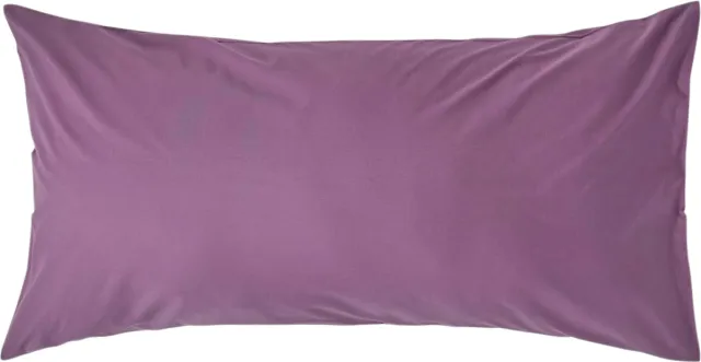 Homescapes Kussensloop 50x90 cm – Paars – 100% Egyptisch Perkal Katoen – 200 TC