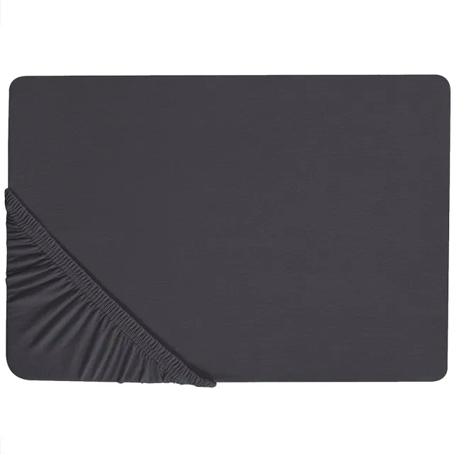 Beliani HOFUF - Laken - Zwart - 90 x 200 cm - Katoen