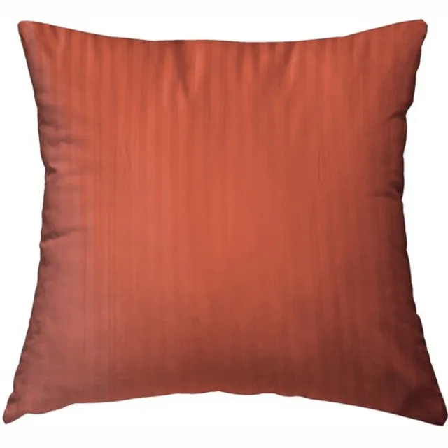 Heckettlane HnL Living - Kussensloop - Katoensatijn - 60/70 cm - Oranje - Streep