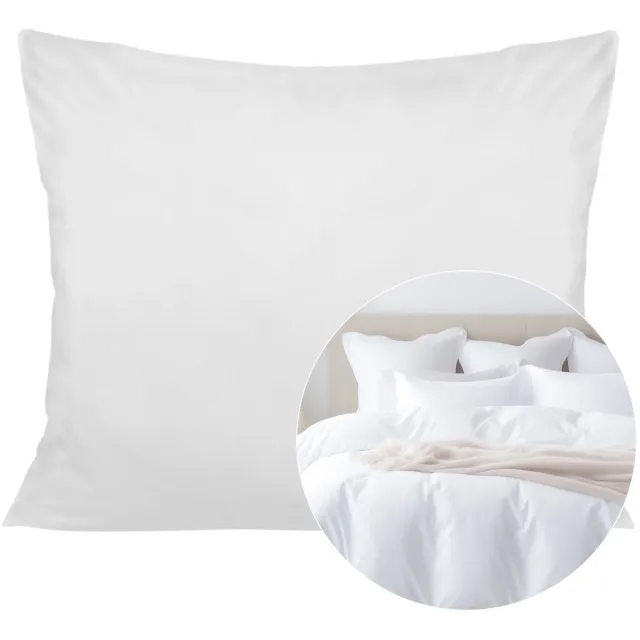 Darymex Kussensloop 40x60 cm - Wit - 100% Katoen-Satijn (110 g/m²) - Egaal - Met Verborgen Ritssluiting - OEKO-TEX® - Wasbaar op 60°C - 1 Stuk