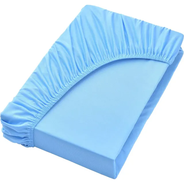 NatureMark Hoeslaken, jersey, 100% katoen in vele formaten en kleuren, merkkwaliteit Oeko-Tex Standard 100 blauw