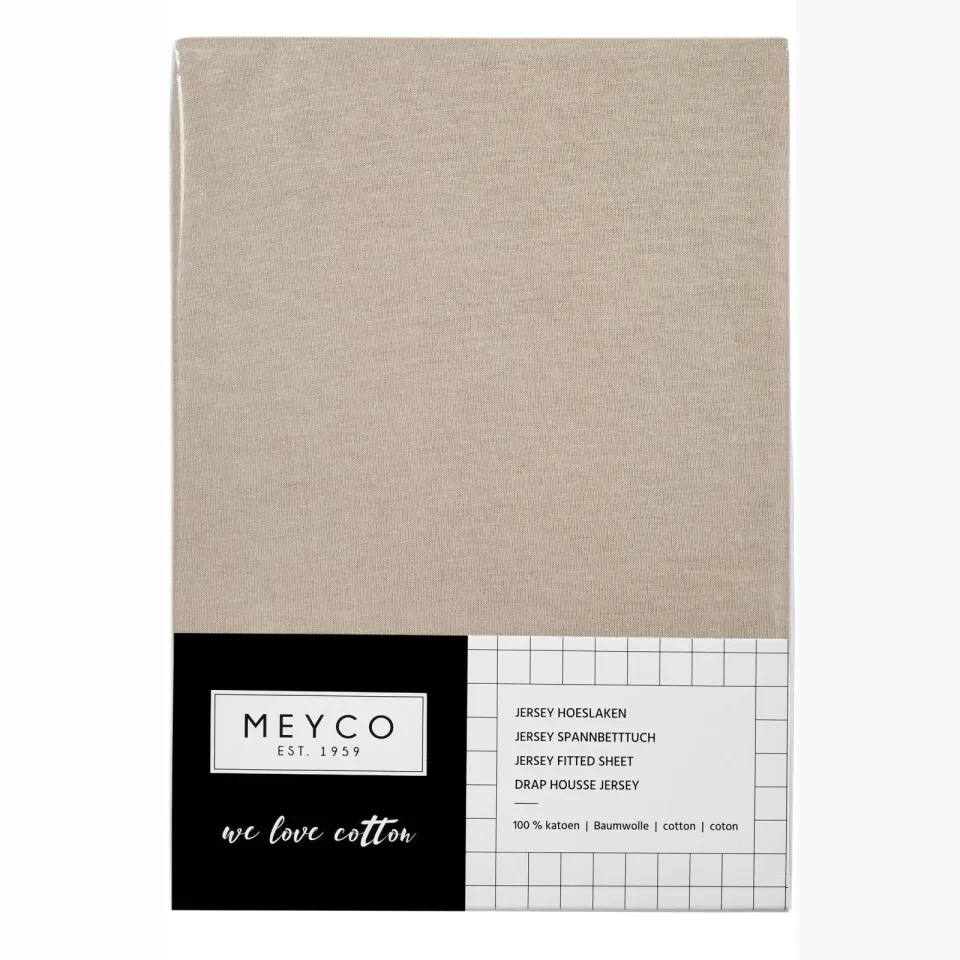 Meyco katoenen junior hoeslaken 70x140/150 cm sand, foto 3