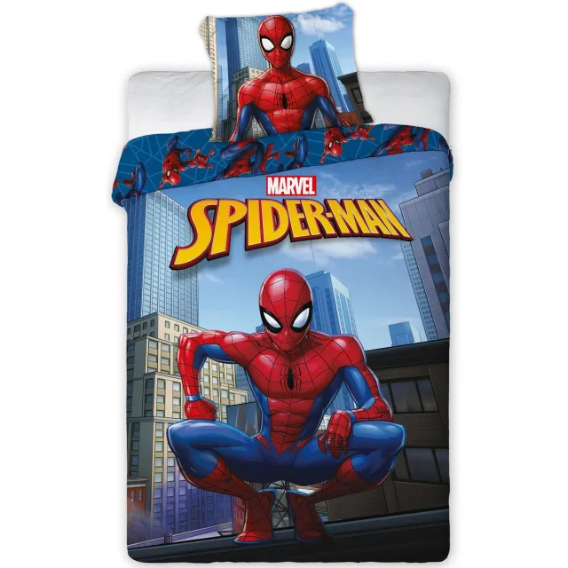Spider-Man Dekbedovertrek City Hero - Katoen Blauw