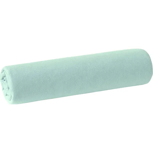 vertbaudet Set van twee babyhoeslakens uit rekbare jersey Groenblauw + wit