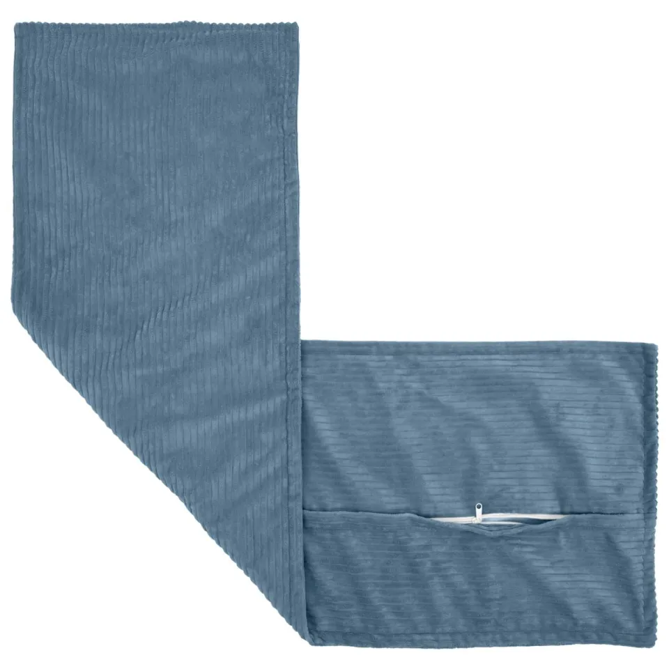 vidaXL Kussensloop HOUTEN Blauw 40 x 145 cm corduroy, foto 4