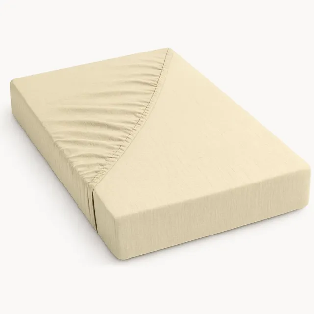 Happybed Hoeslaken Off white - 160x200 cm - Verfijnd jerseykatoen - Ademend katoen - Perfecte pasvorm