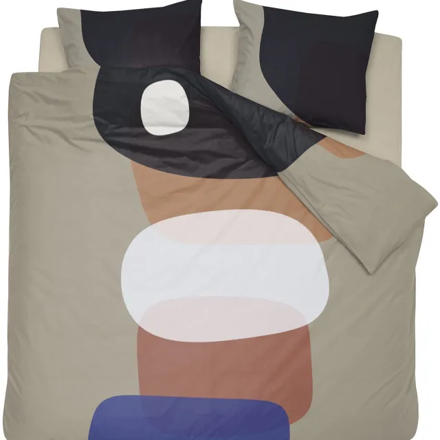 Damai dekbedovertrek Miro - Katoen - 240x200/220 cm - Warm Grey