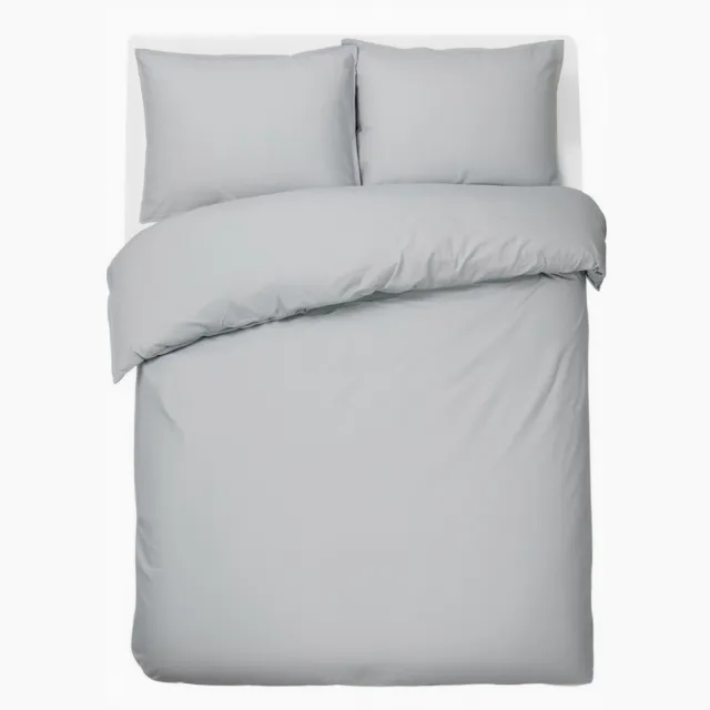 HUSH. Living HUSH Living - Dekbedovertrek - 100% Katoen - 144TC - Soepel en Ademend - 240x220+20cm - 60x70cm Kussensloop - met Bevestigingslusjes - Lichtgrijs